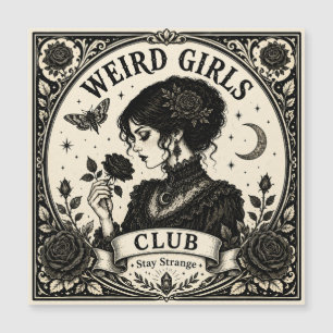 Weird Girls Club Gotische Art Nouveau Magnetkarte