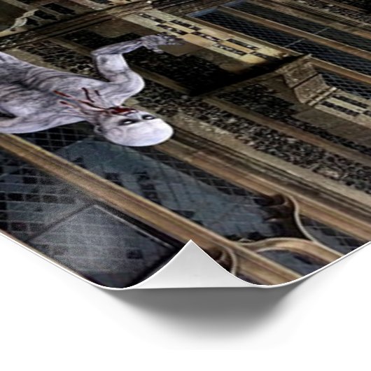 Weird Graveyard Zombies Poster (Ecke)