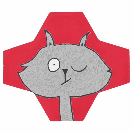 Weird Gray Cat Fußball (Flach)