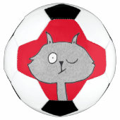 Weird Gray Cat Fußball (Vorderseite)