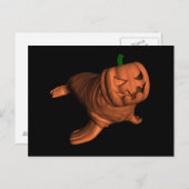 Weird Halloween Walrus Postkarte (Vorne/Hinten)