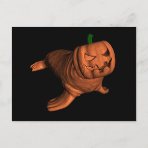 Weird Halloween Walrus Postkarte