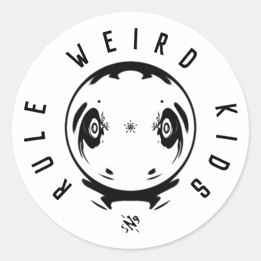 Weird Kids Rule Sticker – Funny Weirdness Motto (Vorderseite)