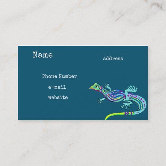 Weird Lizards Visitenkarte (Rückseite)