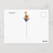 WEIRD MEDIEVAL BESTIARY,ALCHEMIST,RED DRAGON,Blue Postkarte (Rückseite)