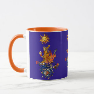 WEIRD MEDIEVAL BESTIARY,ALCHEMIST,RED DRAGON,Blue Tasse