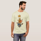 WEIRD MEDIEVAL BESTIARY,ALCHEMIST,RED DRAGON ,SUN  T-Shirt (Vorne ganz)