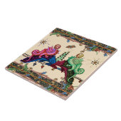 WEIRD MEDIEVAL BESTIARY Human Headed Hybrid Dragon Fliese (Seite)