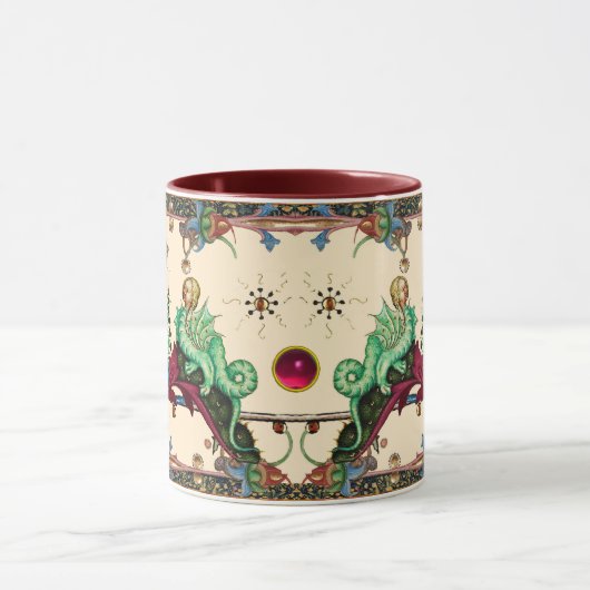 WEIRD MEDIEVAL BESTIARY Human Headed Hybrid Dragon Tasse (Zentrum)