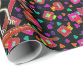 WEIRD MEDIEVAL BESTIARY Rabbit Reiten eines weißen Geschenkpapier (Rolleneckpunkt)