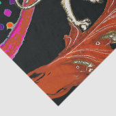 WEIRD MEDIEVAL BESTIARY Rabbit Reiten eines weißen Seidenpapier (Detail)