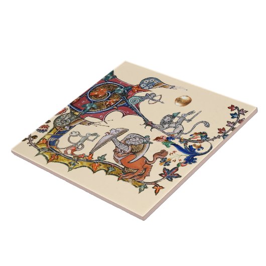 WEIRD MEDIEVAL BESTIARY WAR Snails ,Killer Rabbit Fliese (Seite)