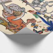 WEIRD MEDIEVAL BESTIARY WAR Snails ,Killer Rabbit Geschenkpapier (Ecke)