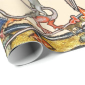 WEIRD MEDIEVAL BESTIARY WAR Snails ,Killer Rabbit Geschenkpapier (Rolleneckpunkt)