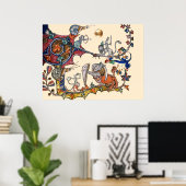 WEIRD MEDIEVAL BESTIARY WAR Snails ,Killer Rabbit Poster (Heimbüro)