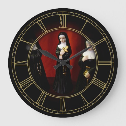 Weird Nuns Große Wanduhr (Vorderseite)