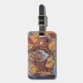 Weird Orange Tiger Fish Graffiti Gepäckanhänger (Vorderseite vertikal)