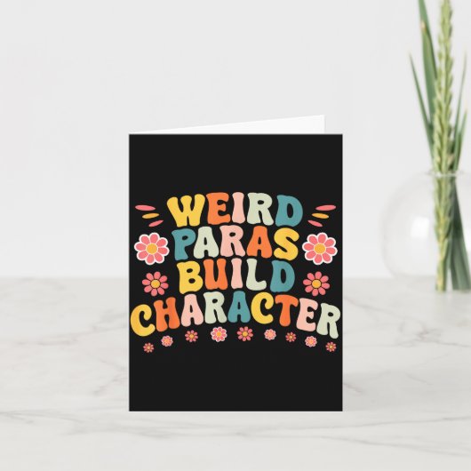 Weird Paras Build Characters Funny Para Profession Karte (Vorderseite)
