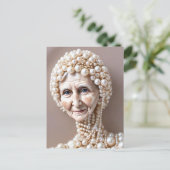 Weird Pearl Granny Postkarte (Stehend Vorderseite)