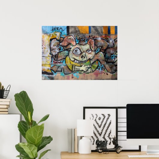 Weird Pig Face Poster (Heimbüro)