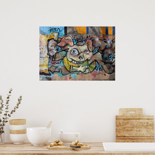 Weird Pig Face Poster (Küche)