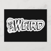 WEIRD - Retro Monster Girl Black & White Postkarte (Vorderseite)