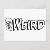 WEIRD - Retro Monster Girl Black & White Postkarte (Vorderseite)