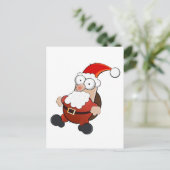 Weird Santa Claus Feiertagspostkarte (Stehend Vorderseite)