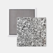 Weird Shapes Detailed Cartoon Magnet (Vorderseite/Rückseite)