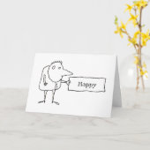 Weird Strange Funny Cartoon Guy Birthday Card Karte (Gelbe Blume)