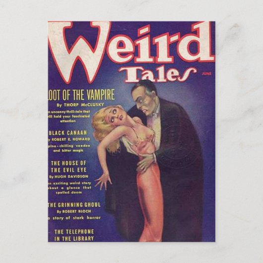 Weird Tales Vampire Comic Book Postkarte (Vorderseite)