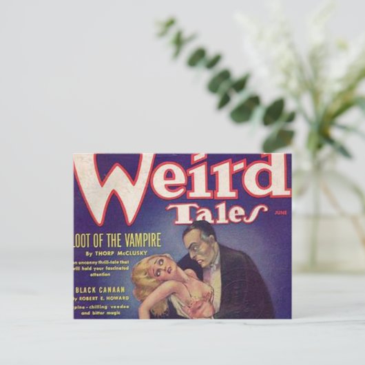 Weird Tales Vampire Comic Book Postkarte (Stehend Vorderseite)