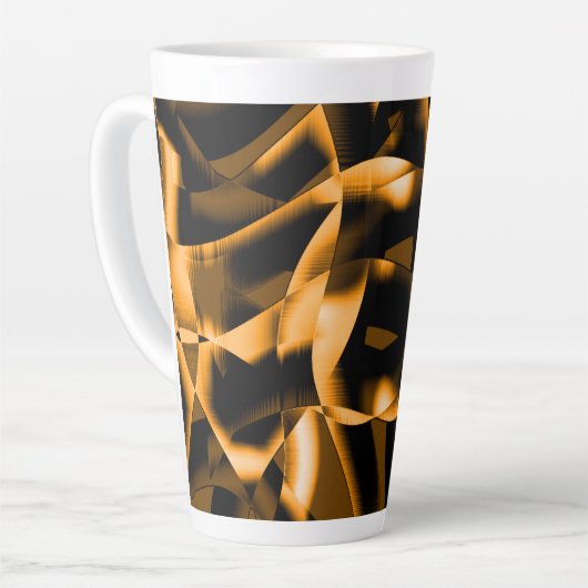Weird tangle of burnt ribbons, black and orange milchtasse (Linke Ecke)