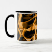 Weird tangle of burnt ribbons, black and orange tasse (Links)