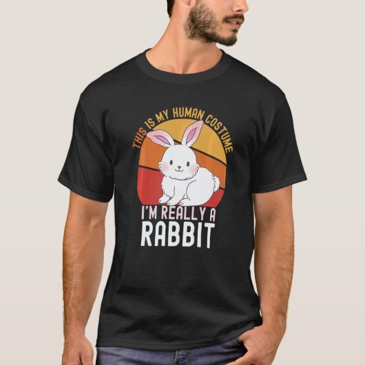 Weird This is My Human Costume I'm Really A Rabbi  T-Shirt (Vorderseite)