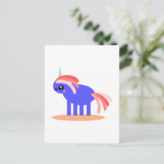 Weird Unicorn Postkarte (Stehend Vorderseite)