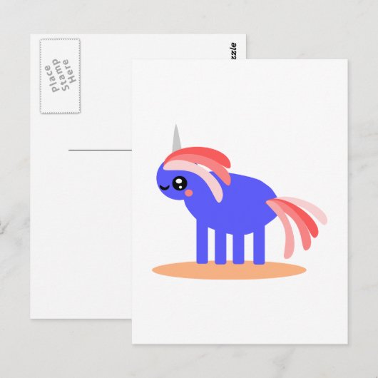 Weird Unicorn Postkarte (Vorne/Hinten)