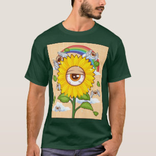 Weirdcore Ästhetik Kawaii Sonnenblume Auge Winged  T-Shirt