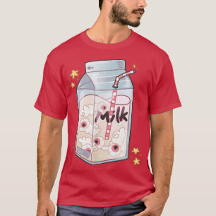 Weirdcore Ästhetische Augen Japanisch Milk Carton  T-Shirt