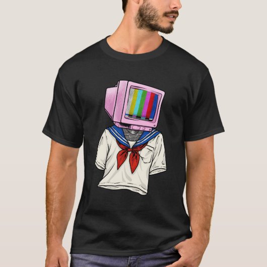 Weirdcore Ästhetische Objekt TV Head Dreamcore Ani T-Shirt (Vorderseite)