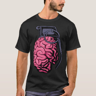 Weirdcore Brain Grenade Surreal Soldier V T-Shirt