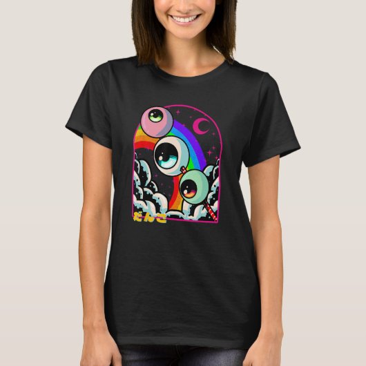 Weirdcore Dango Eyeball Japanese Food Otaku Weeb L T-Shirt (Vorderseite)