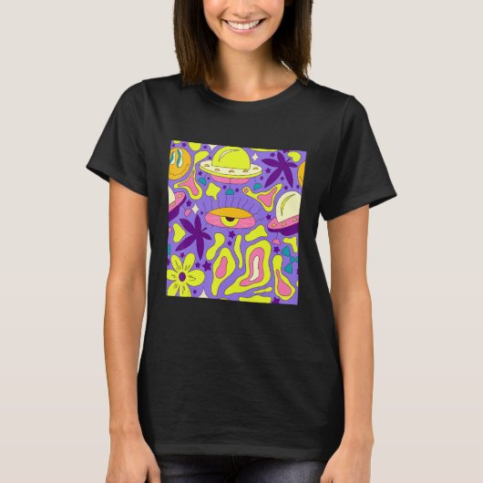 Weirdcore Kidcore Ästhetik Trippy Augen 90er T-Shirt (Vorderseite)