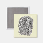 Weirdhead von Brian Benson Magnet (Vorderseite/Rückseite)