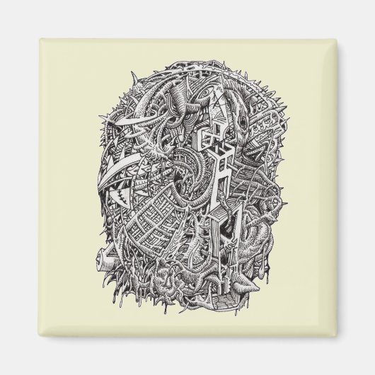 Weirdhead von Brian Benson Magnet (Vorne)