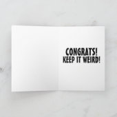 WEIRDLY JE NACH DEM WEDDING-FINANZKARTE KARTE (Innenseite)