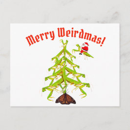 Weirdmas beten Mantis Tree Weihnachten Postkarte