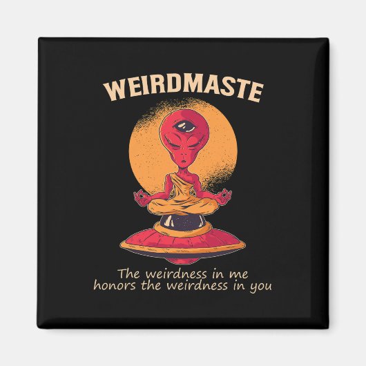 Weirdmaste-Definition Außerirdischer Mönch Ufo Yog Magnet (Vorne)