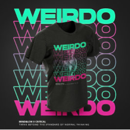 WEIRDO mehrmals Typografie T-Shirt