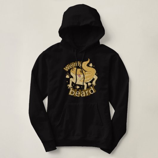 Weirdy Beardy Funny Bartded Dragon Hoodie (Design vorne)